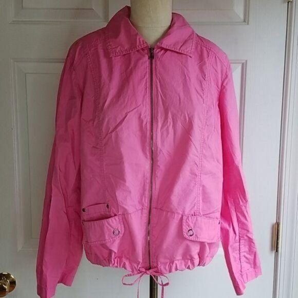 Chico's 3  Jacket Coat Windbreaker Pink WOMEN'S WOMAN'S SIZE LARGE - Picture 3 of 13